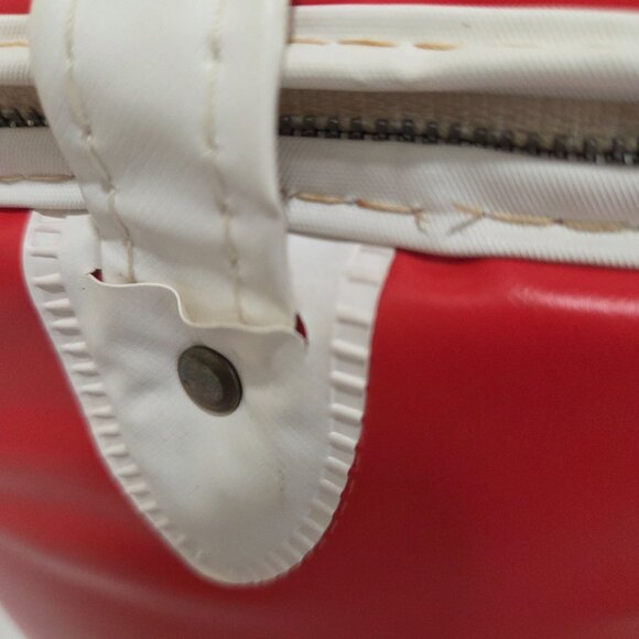 Coca Cola Vintage Lunch Bag Zippered Red Cooler Vinyl - Picture 10 of 14